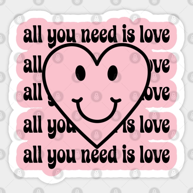 All you need is Love Sticker by Blended Designs